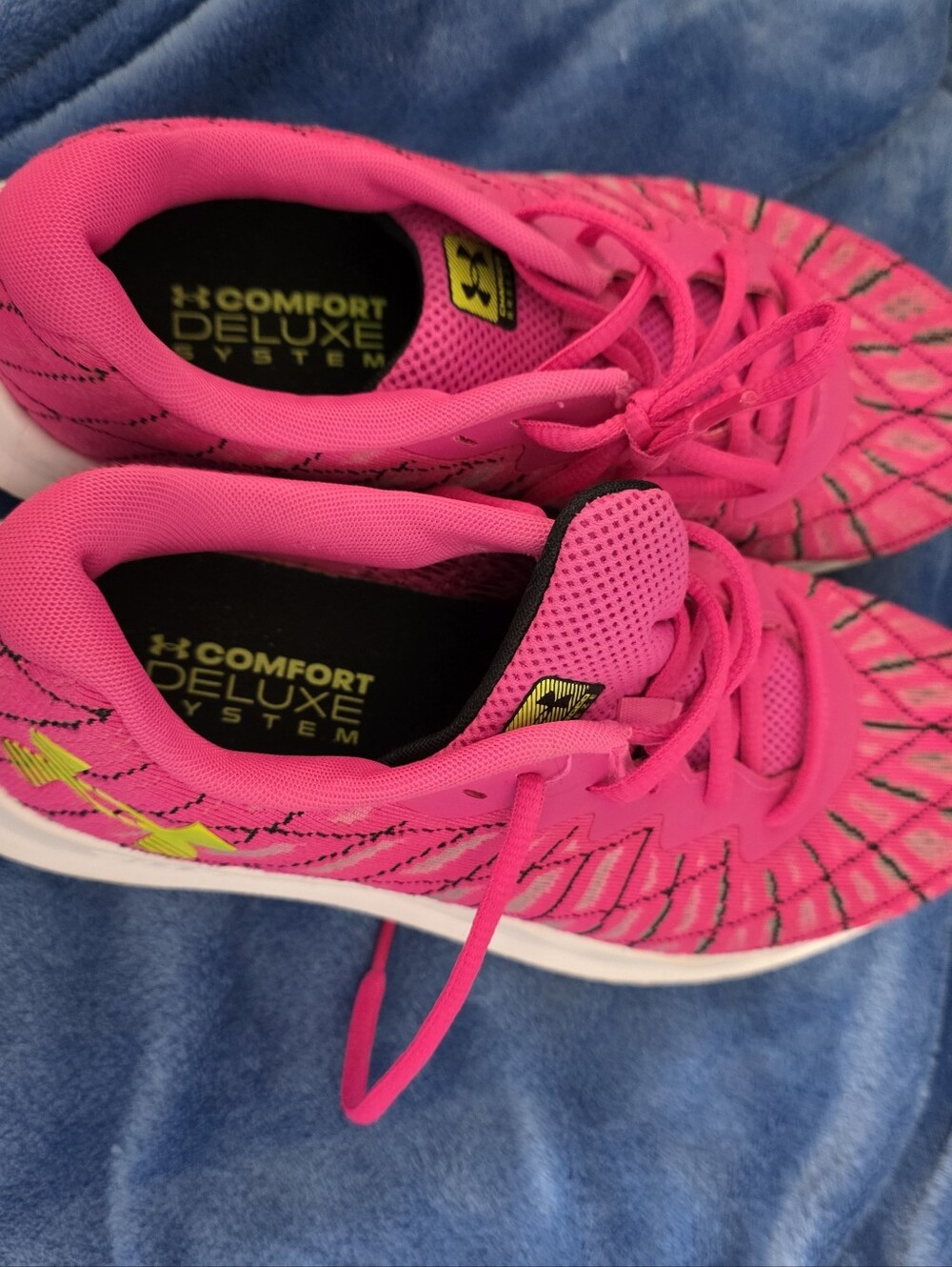 Under Armour Women’s Neon Pink Athletic Running Shoes